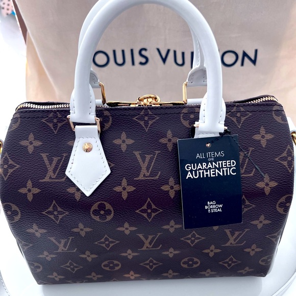 Louis Vuitton Brown and White Satchel - Picture 4 of 15